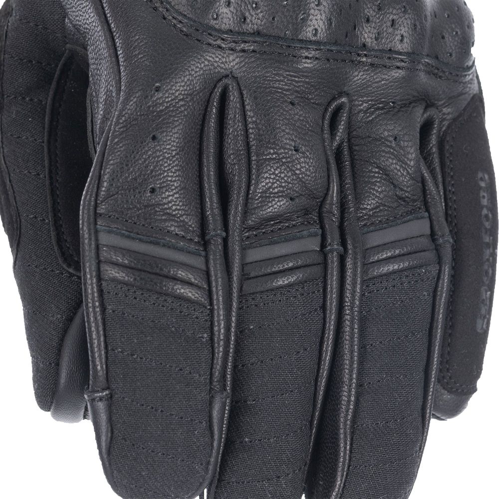 Oxford Hardy Leather / Textile Gloves Black