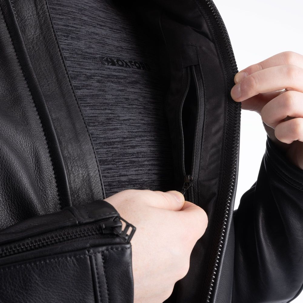 Oxford Henlow Leather Jacket Black