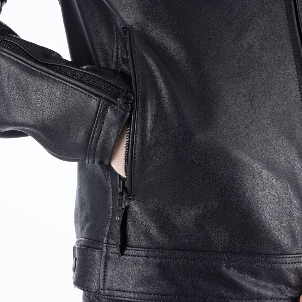 Oxford Henlow Leather Jacket Black