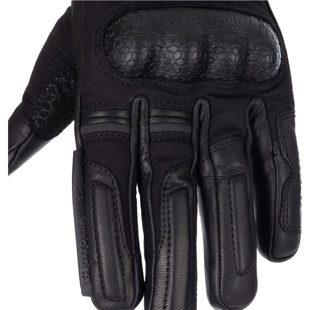 Oxford Hexham Waterproof Ladies Leather Gloves Tech Black