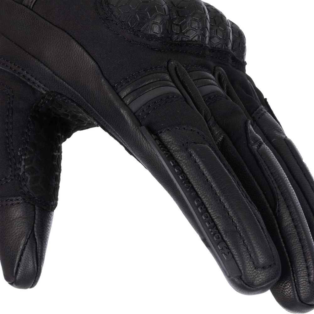 Oxford Hexham Waterproof Ladies Leather Gloves Tech Black