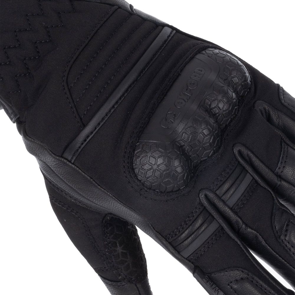Oxford Hexham Waterproof Ladies Leather Gloves Tech Black