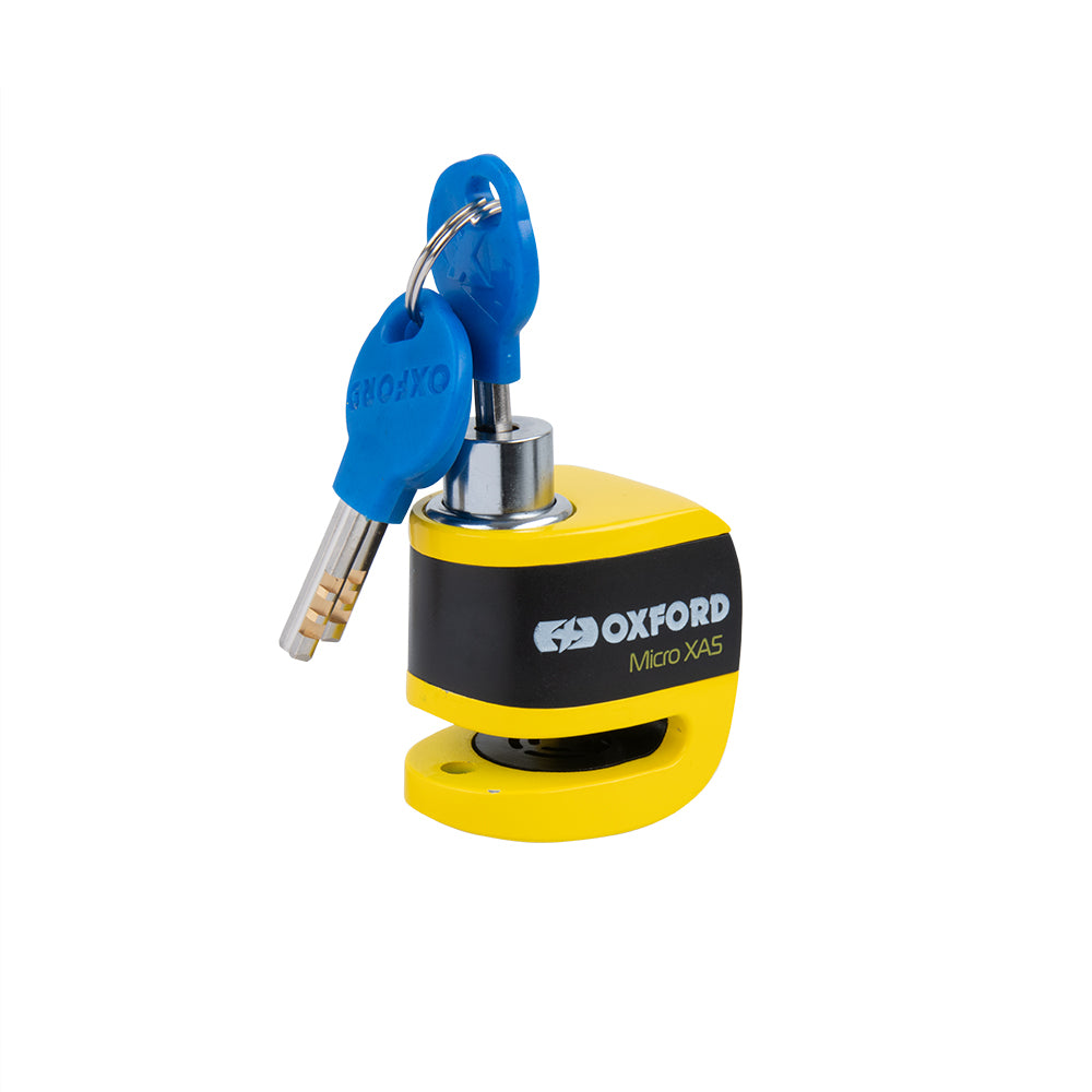 Oxford Micro XA5 Alarm Disc Lock Yellow / Black