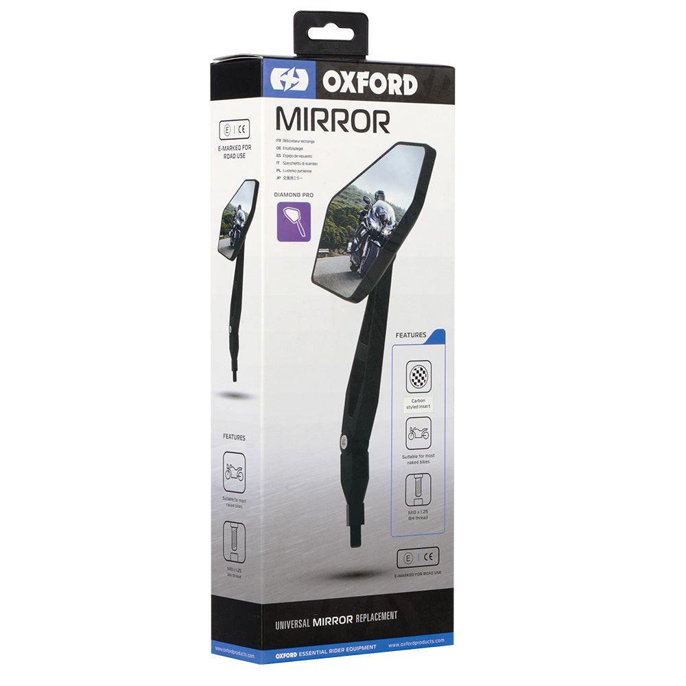 Oxford Mirror Diamond Pro Universal, retail packaging