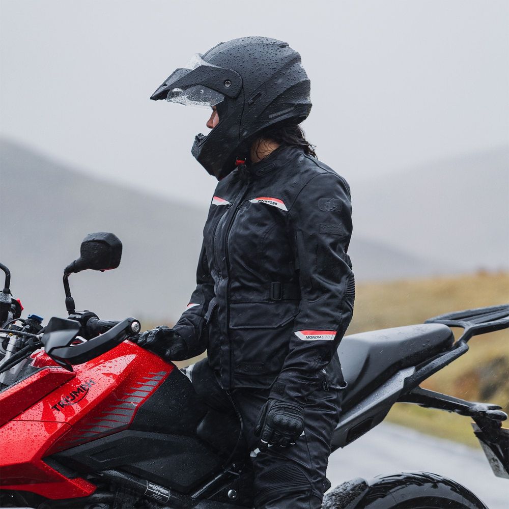 Oxford Mondial 2.0 Ladies Textile Jacket Black / Coral