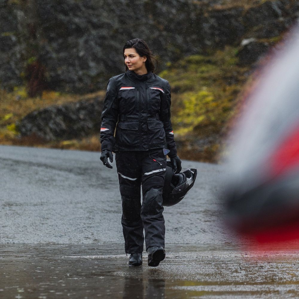 Oxford Mondial 2.0 Ladies Textile Jacket Black / Coral