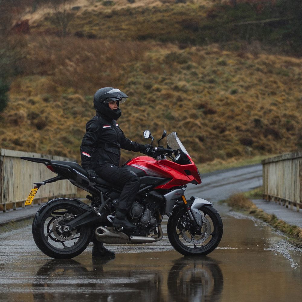 Oxford Mondial 2.0 Ladies Textile Jacket Black / Coral