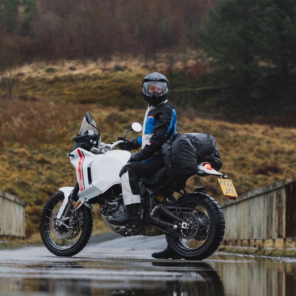 Oxford Mondial 2.0 Textile Trouser Grey / Blue / Red