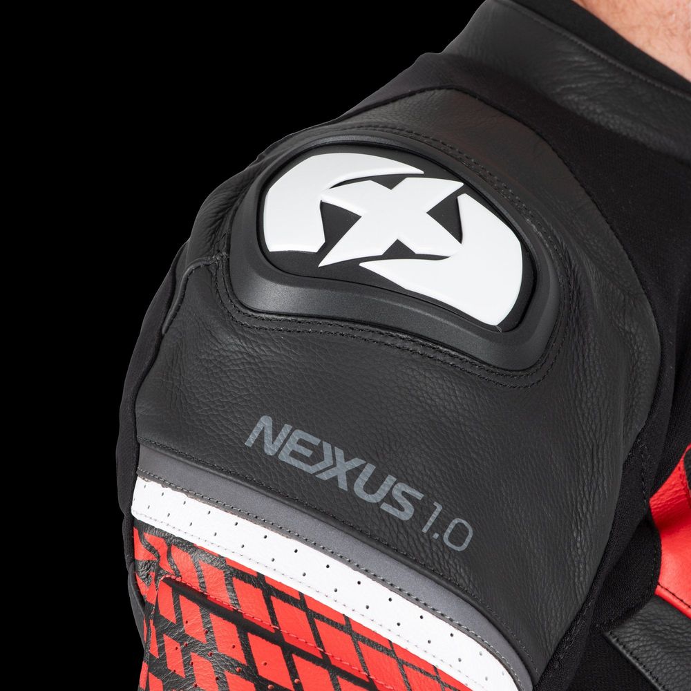 Oxford Nexus 1.0 Leather Jacket Black / Red