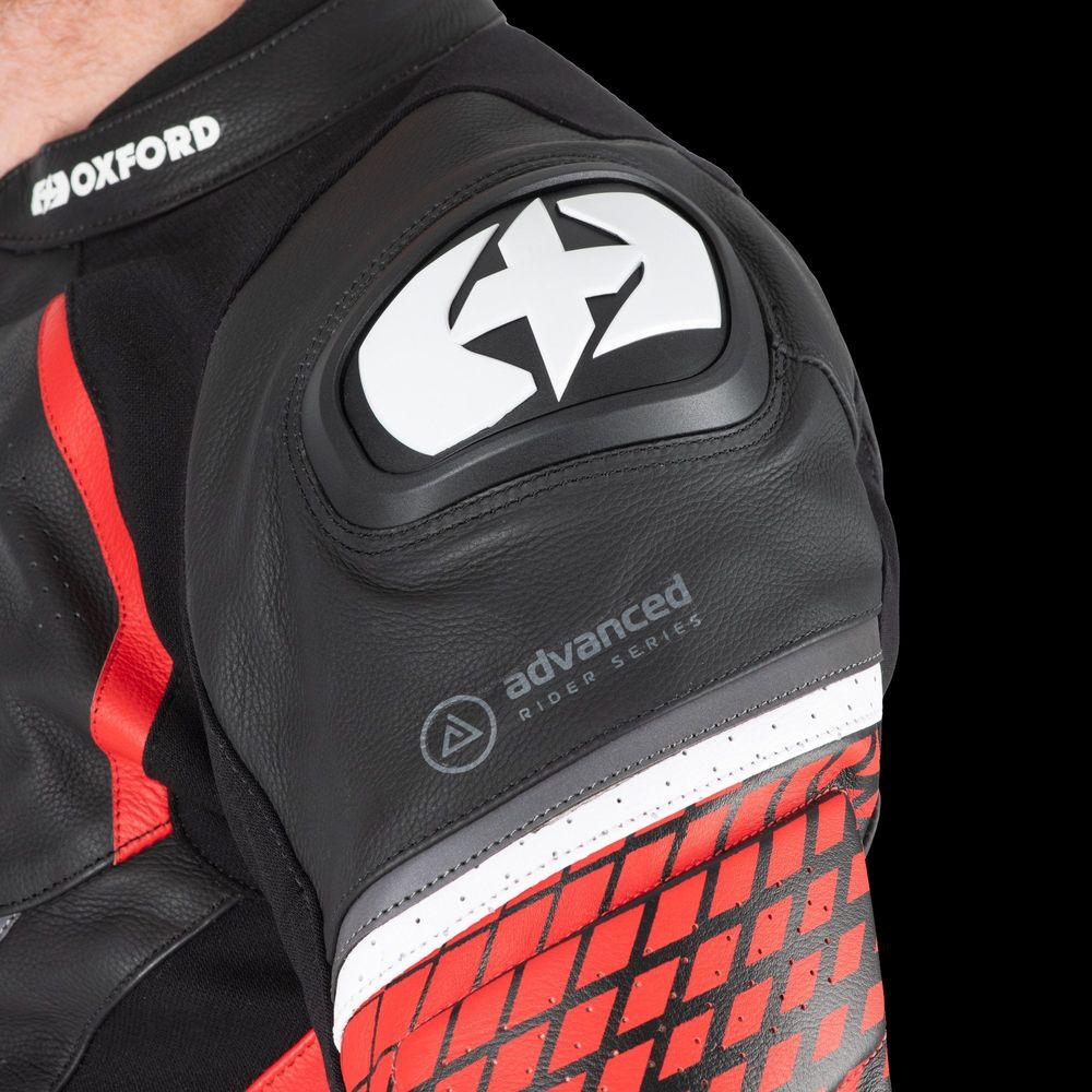 Oxford Nexus 1.0 Leather Jacket Black / Red