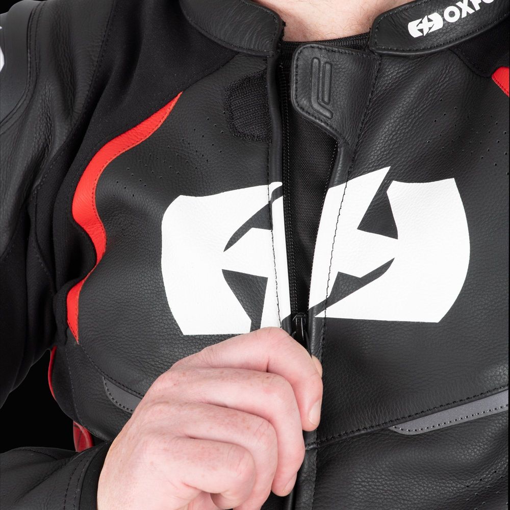 Oxford Nexus 1.0 Leather Jacket Black / Red