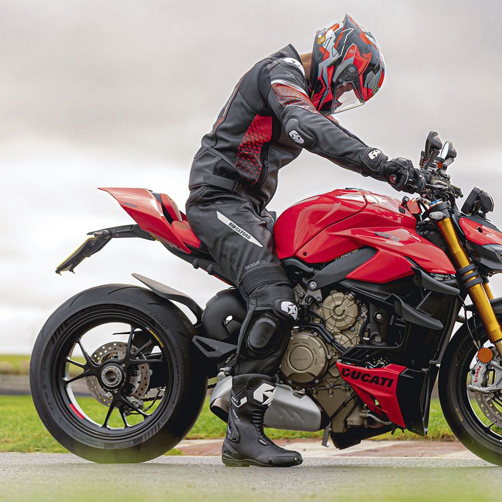 Oxford Nexus 1.0 Leather Jacket Black / Red