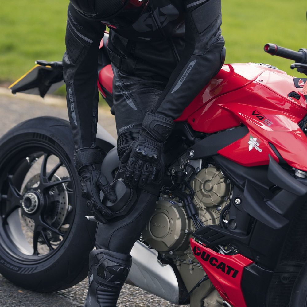 Oxford Nexus 1.0 Leather Trouser Stealth Black