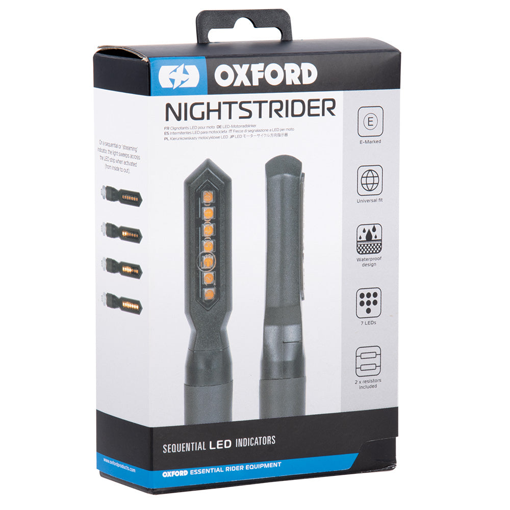 Oxford NightStrider Sequential Indicators Black With 2 Resistors