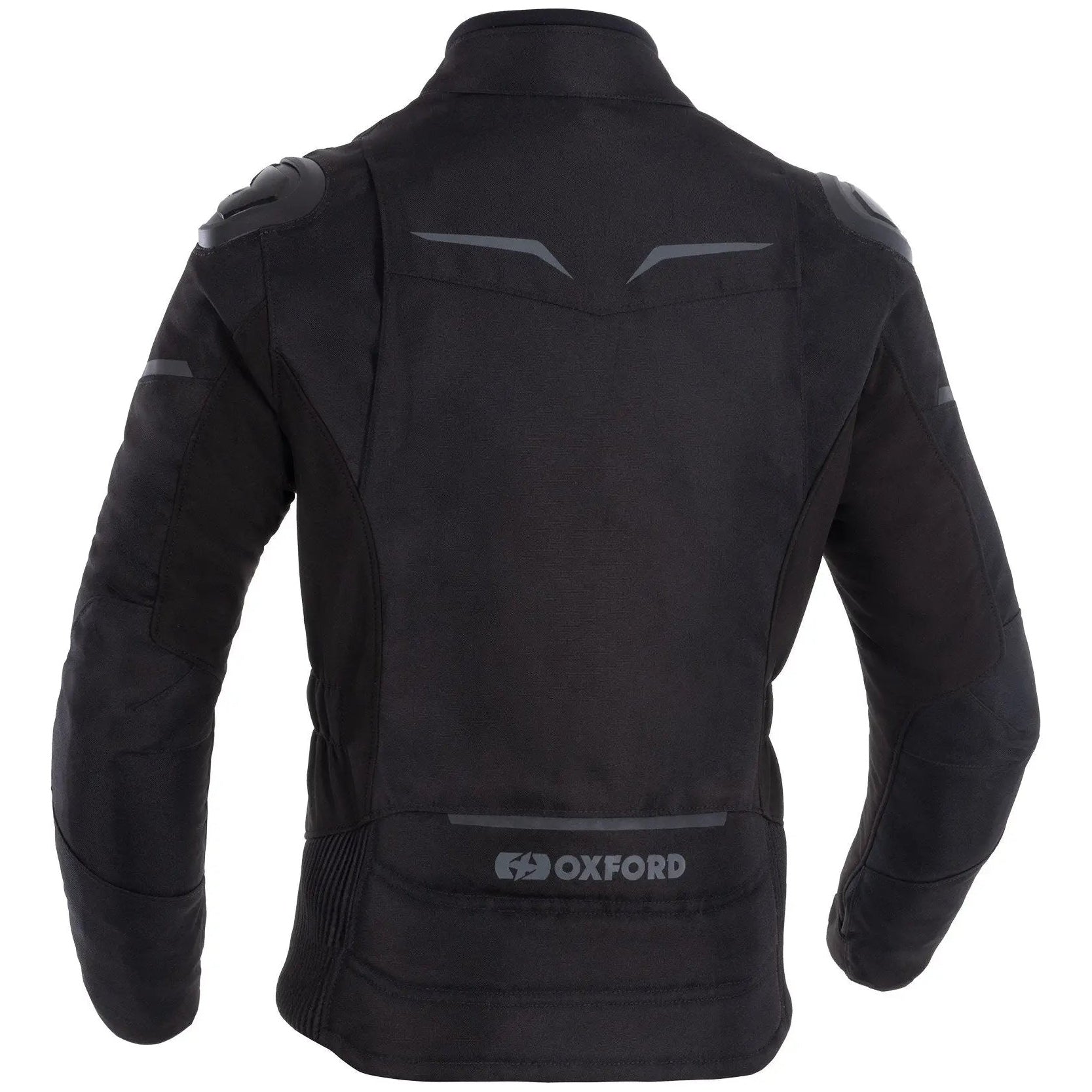 Oxford Omega 1.0 Dry2Dry Women's Waterproof Motorcycle Jacket Stealth Black back product view