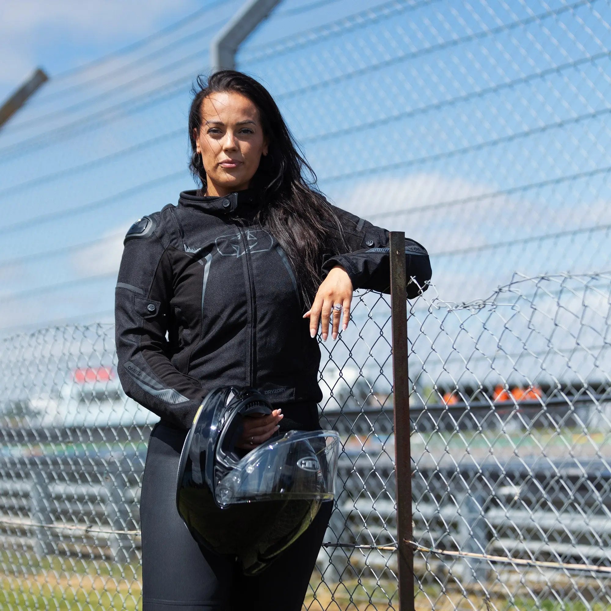 Oxford Omega 1.0 Dry2Dry Ladies Textile Jacket Stealth Black - FREE UK Shipping, FREE 365 Day Returns | Moto Central