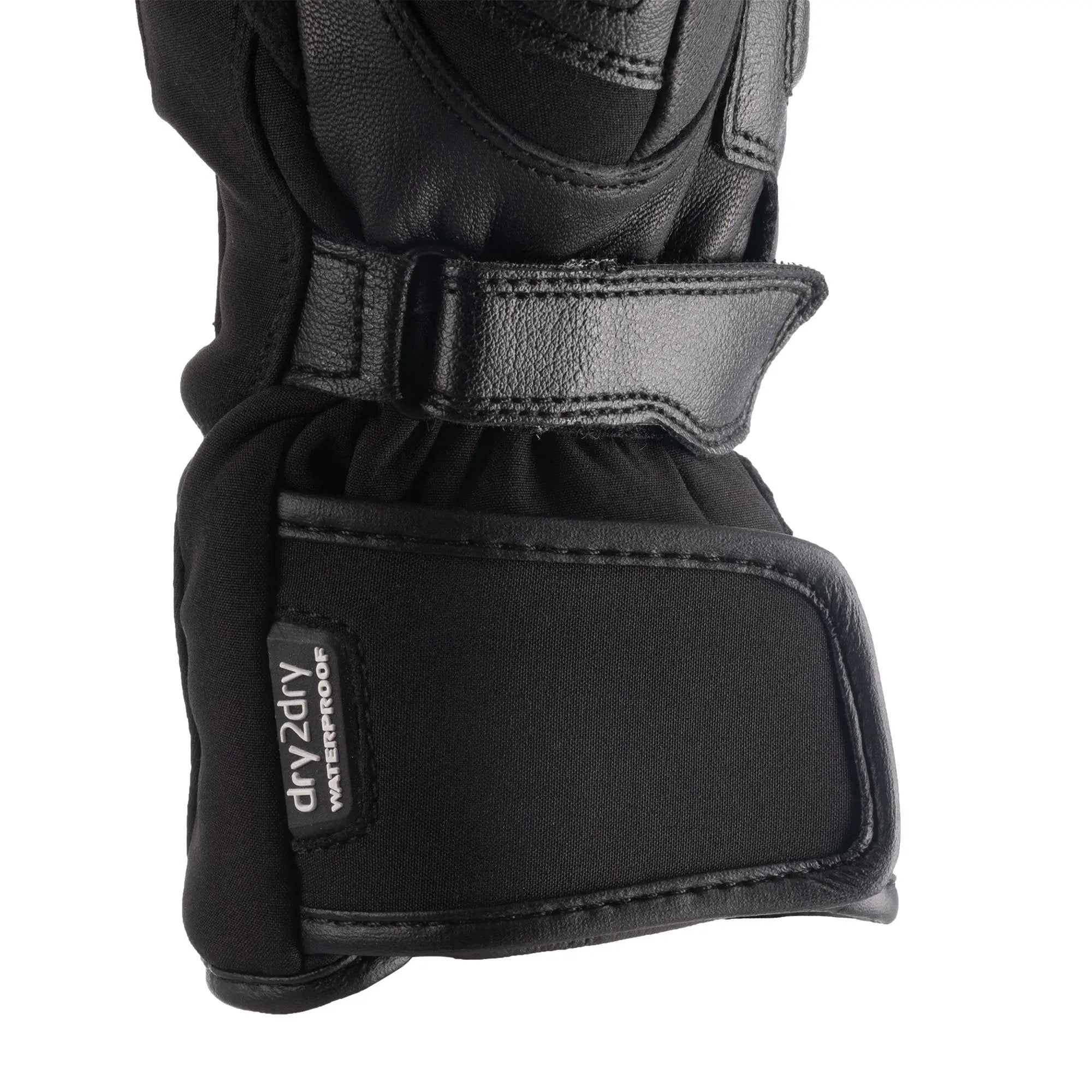 Oxford Omega 1.0 Dry2Dry Leather Gloves Black - FREE UK Shipping, FREE 365 Day Returns | Moto Central
