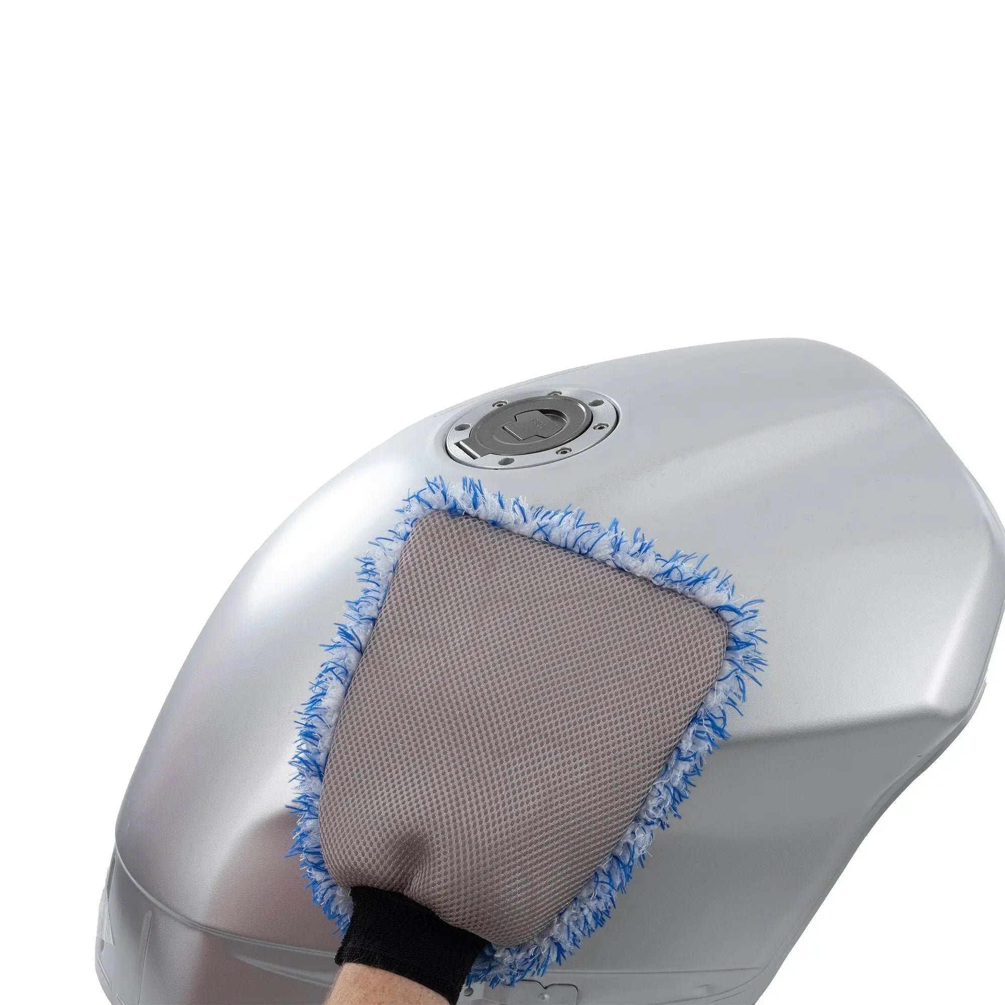 Oxford Plush Microfibre Wash Mitt Blue / White FREE UK Delivery, FREE 365 Day Returns | Moto Central