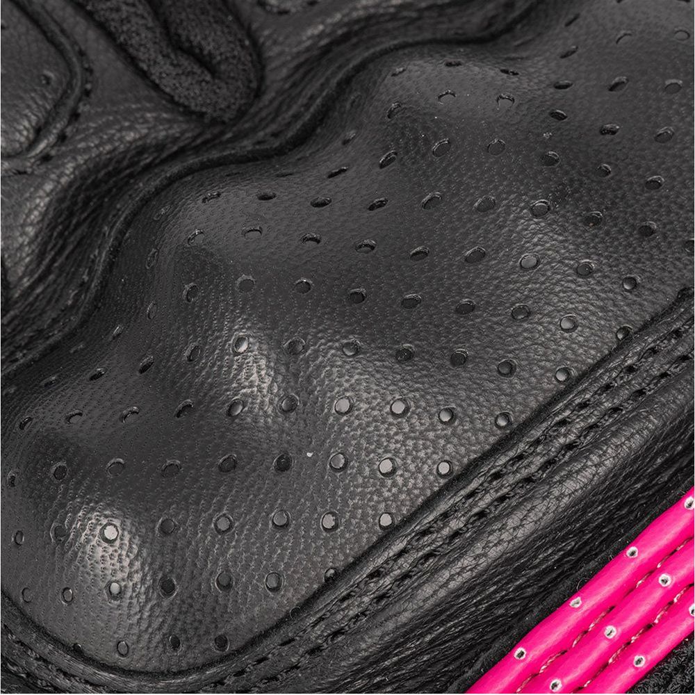 Oxford RP-6S Ladies Leather Gloves Black / White / Pink