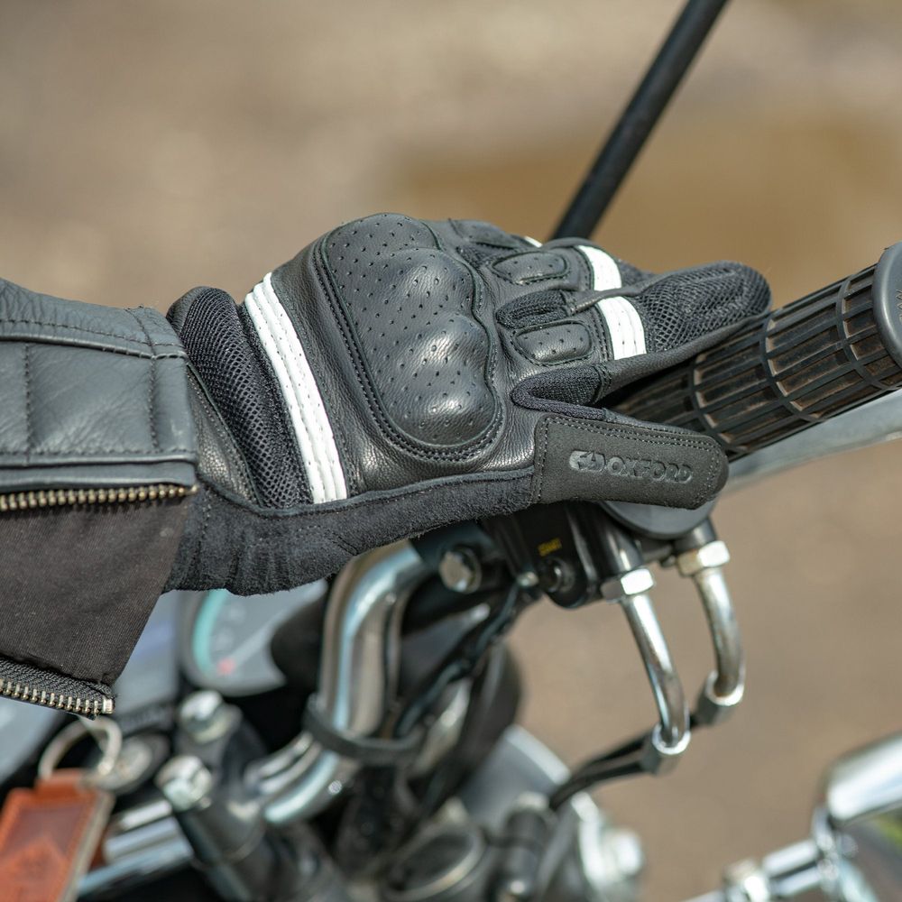 Oxford RP-6S Ladies Leather Gloves Black / White