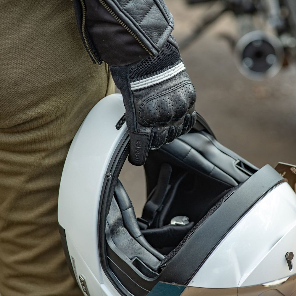 Oxford RP-6S Ladies Leather Gloves Black / White