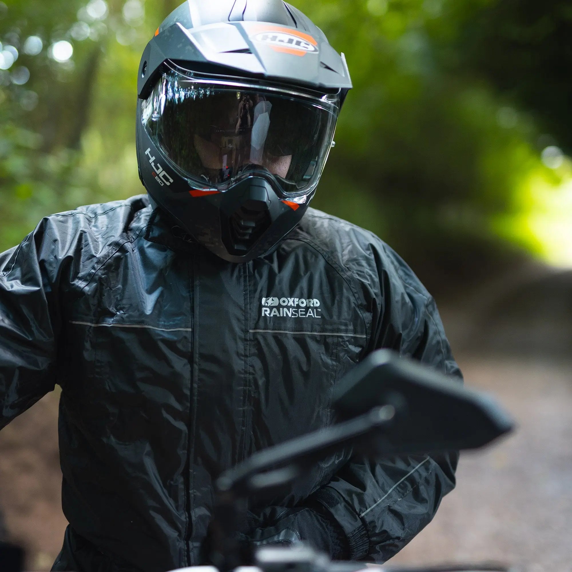 Oxford Rainseal Thermal Over Jacket Black - FREE UK Shipping, FREE 365 Day Returns | Moto Central