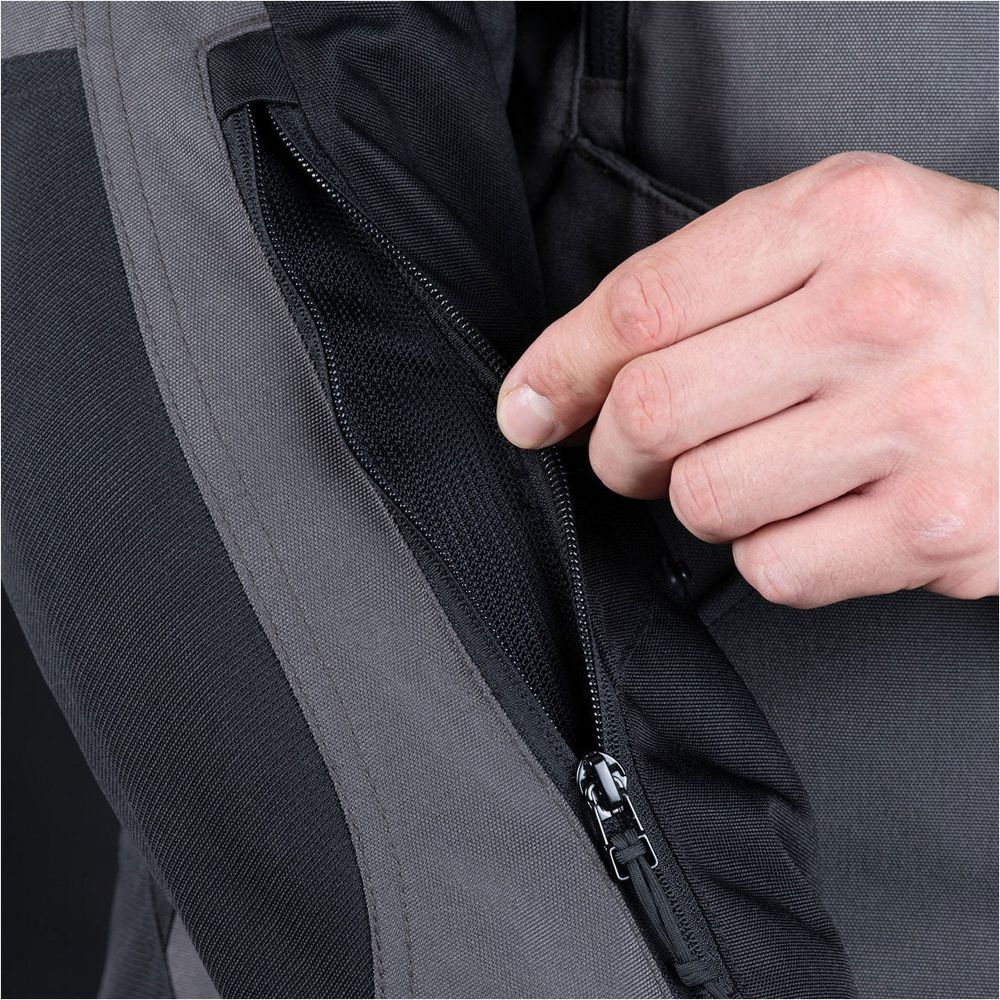 Oxford Rockland Textile Jacket Charcoal / Black / Red