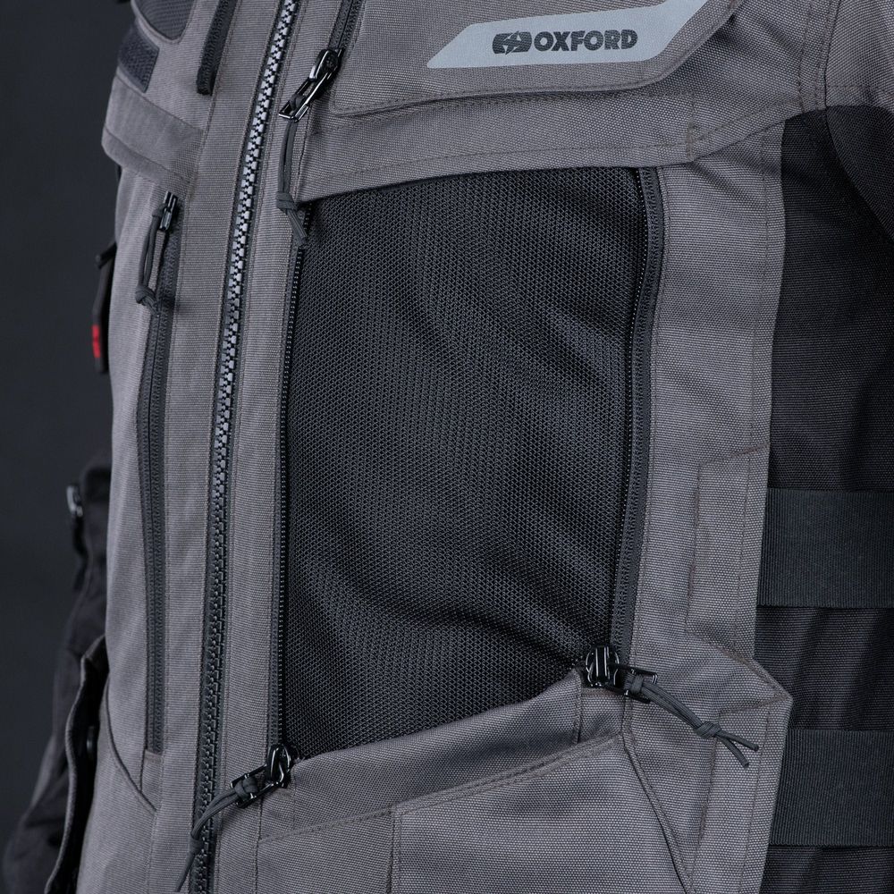 Oxford Rockland Textile Jacket Charcoal / Black / Red