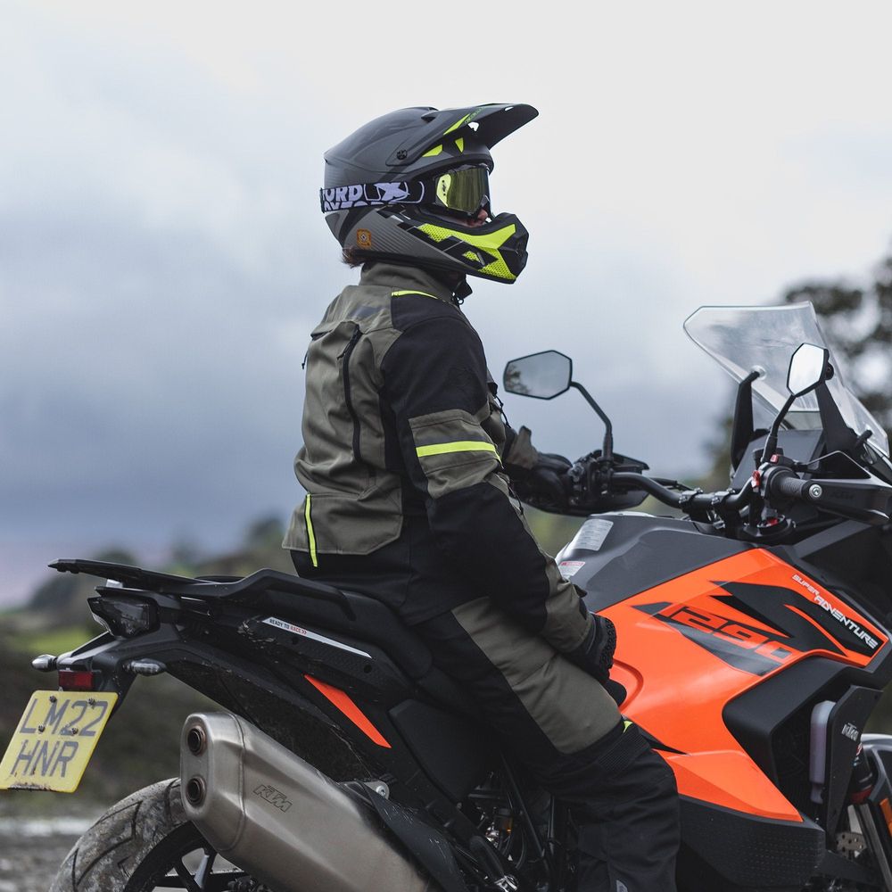 Oxford Rockland Textile Jacket Khaki / Black / Fluo Yellow