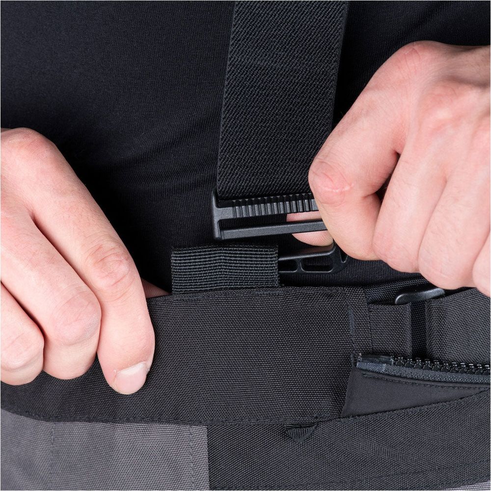 Oxford Rockland Textile Trouser Charcoal / Black / Red