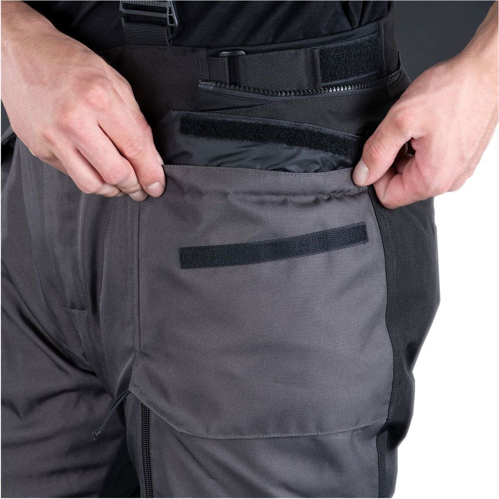 Oxford Rockland Textile Trouser Charcoal / Black / Red