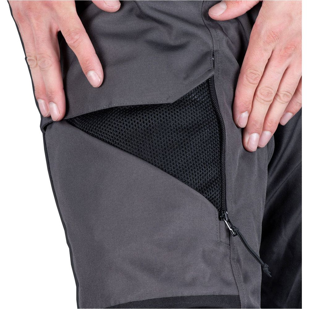 Oxford Rockland Textile Trouser Charcoal / Black / Red