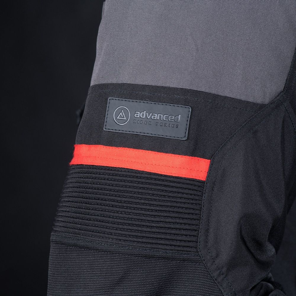 Oxford Rockland Textile Trouser Charcoal / Black / Red