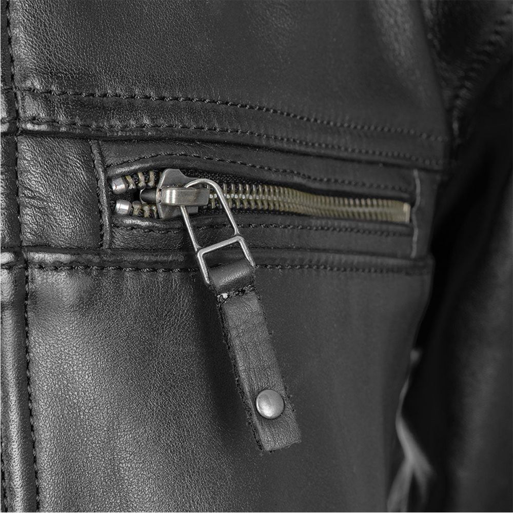 Oxford Route 73 2.0 Leather Jacket Black