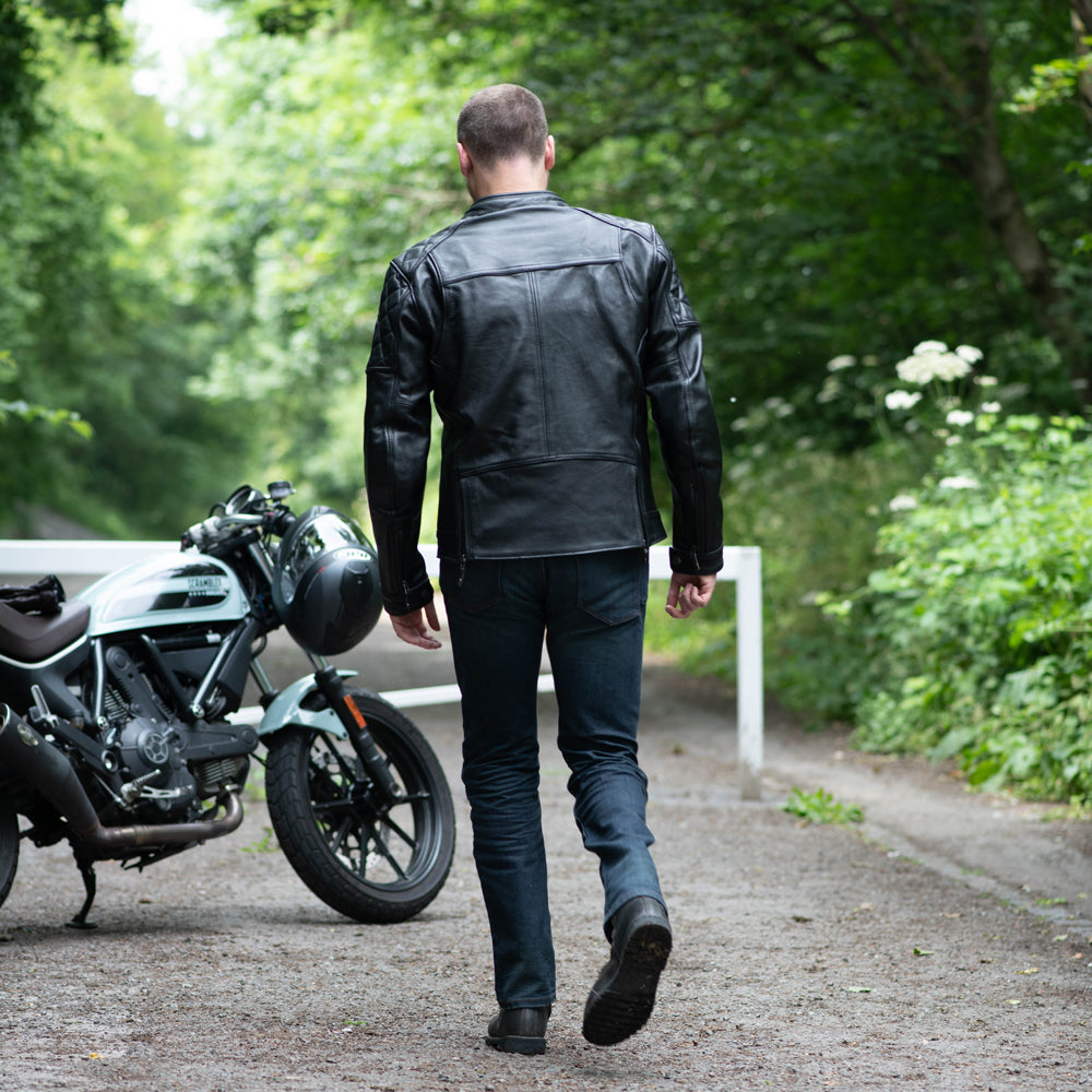 Oxford Route 73 2.0 Leather Jacket Black