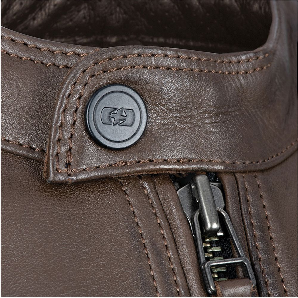 Oxford Route 73 2.0 Leather Jacket Brown