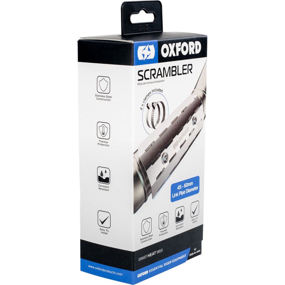 Oxford Scrambler Exhaust Heat Shield Silver