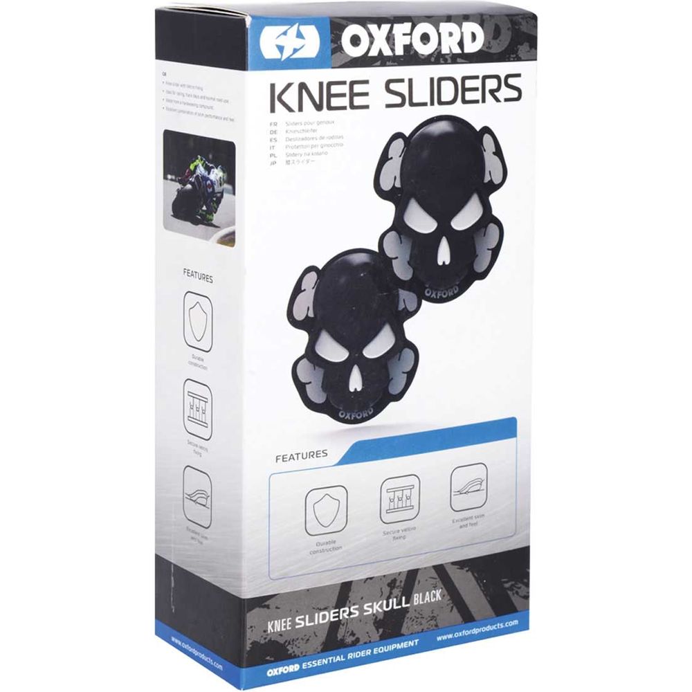 Oxford Skull Knee Sliders Black