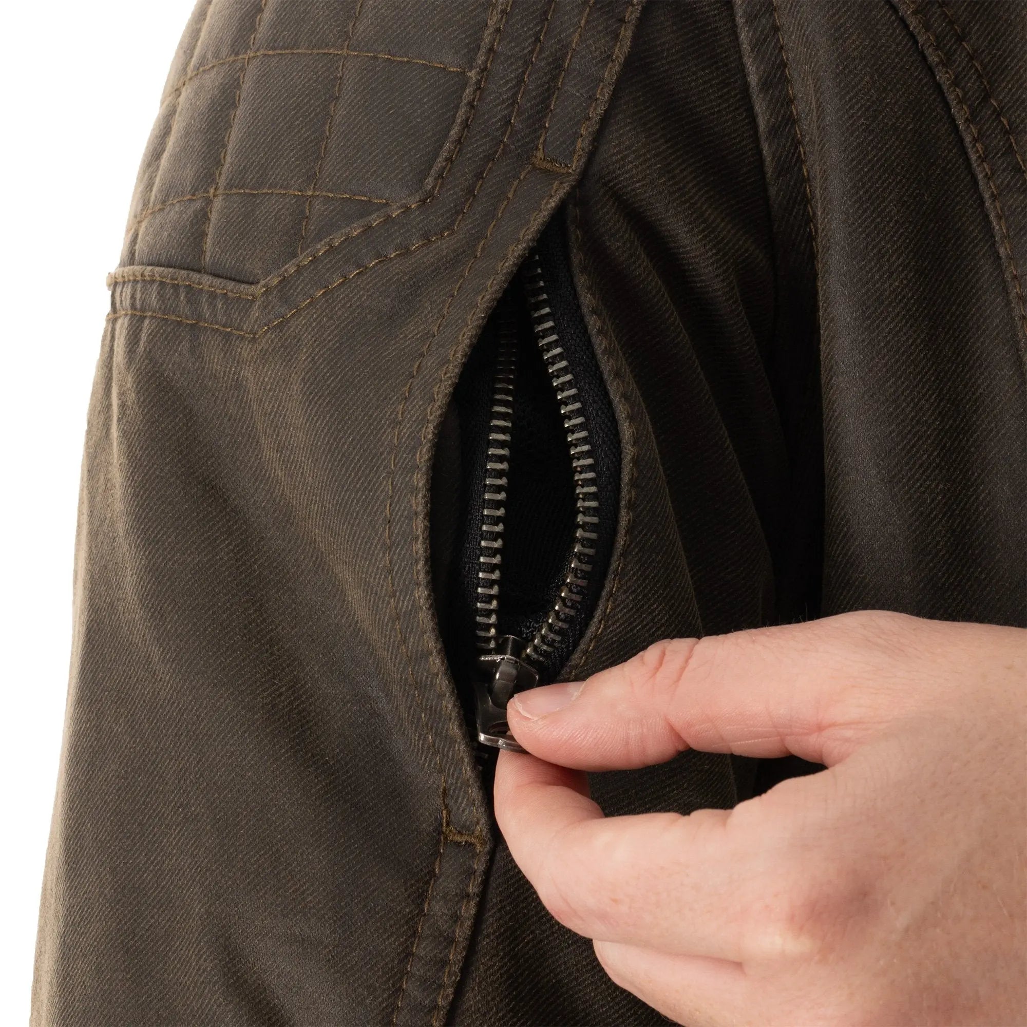 Oxford Sterling D2D Ladies Textile Jacket Khaki - FREE UK Shipping, FREE 365 Day Returns | Moto Central