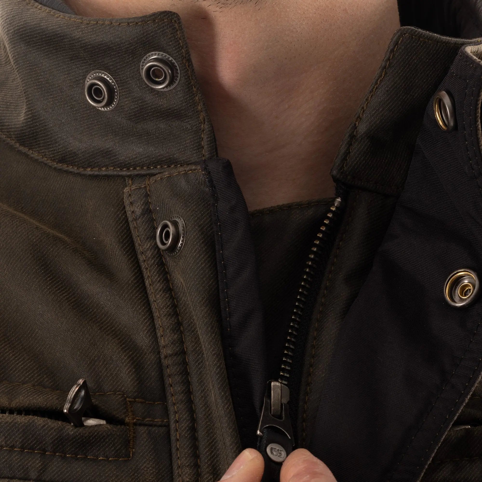 Oxford Sterling D2D Textile Jacket Khaki - FREE UK Shipping, FREE 365 Day Returns | Moto Central