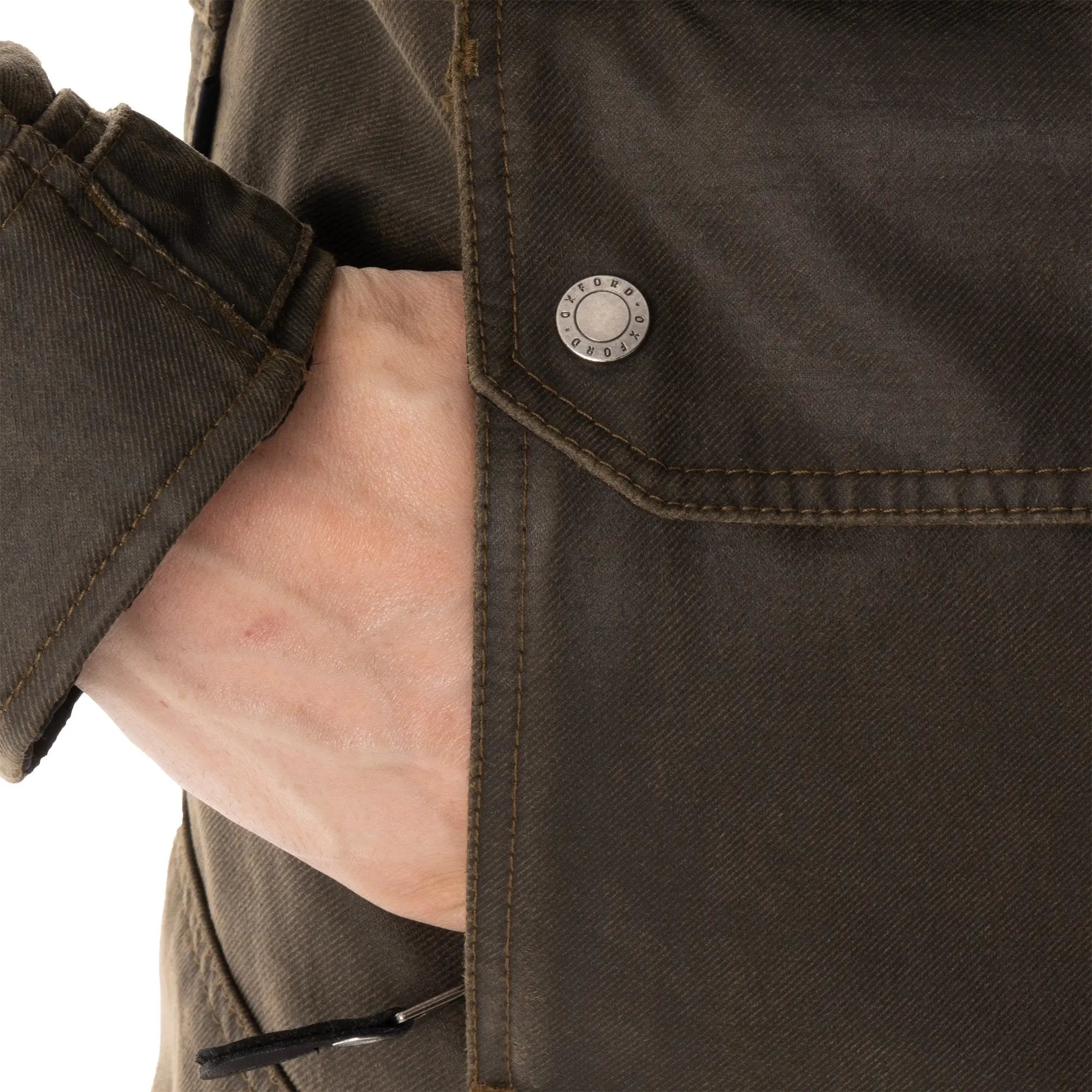 Oxford Sterling D2D Textile Jacket Khaki - FREE UK Shipping, FREE 365 Day Returns | Moto Central