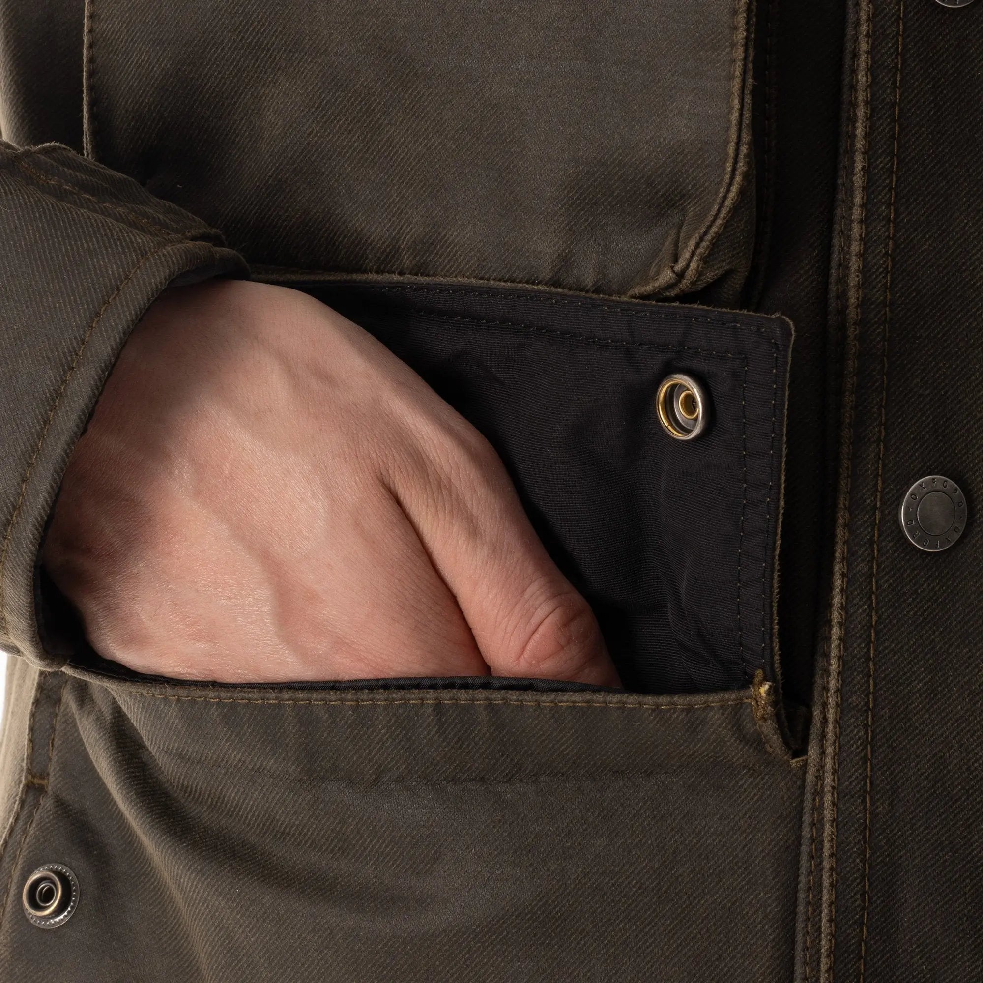 Oxford Sterling D2D Textile Jacket Khaki - FREE UK Shipping, FREE 365 Day Returns | Moto Central