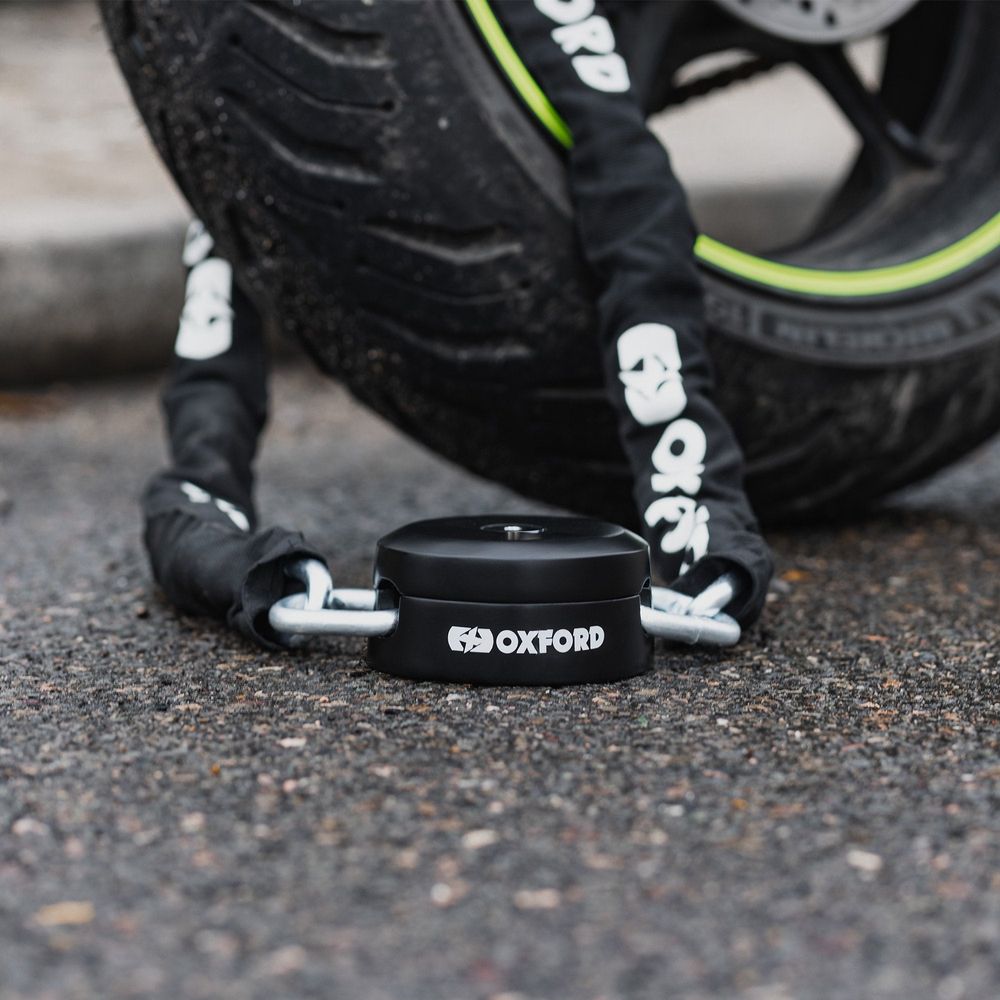 Oxford Stinger Anchor & Chain Lock Black - 10mm x 1.2m