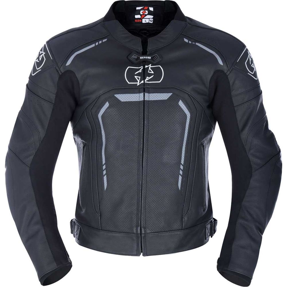 Oxford Strada Sports Leather Jacket Stealth Black