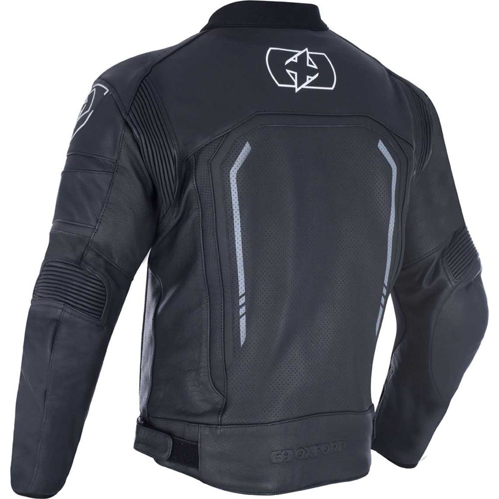Oxford Strada Sports Leather Jacket Stealth Black