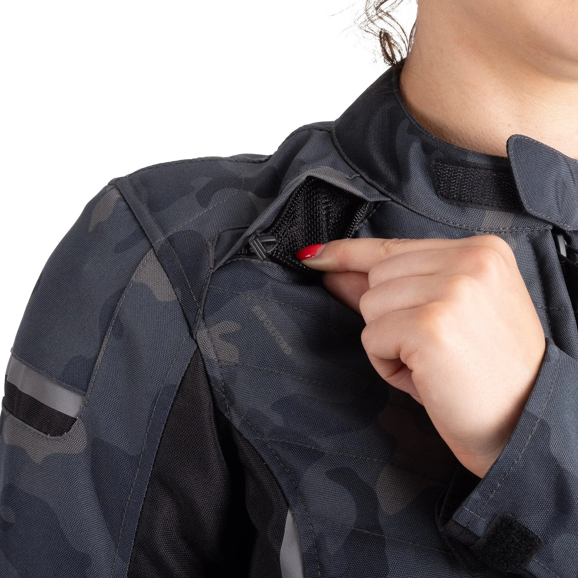 Oxford Valencia D2D 3.0 Ladies Textile Jacket Black Camo - FREE UK Shipping, FREE 365 Day Returns | Moto Central