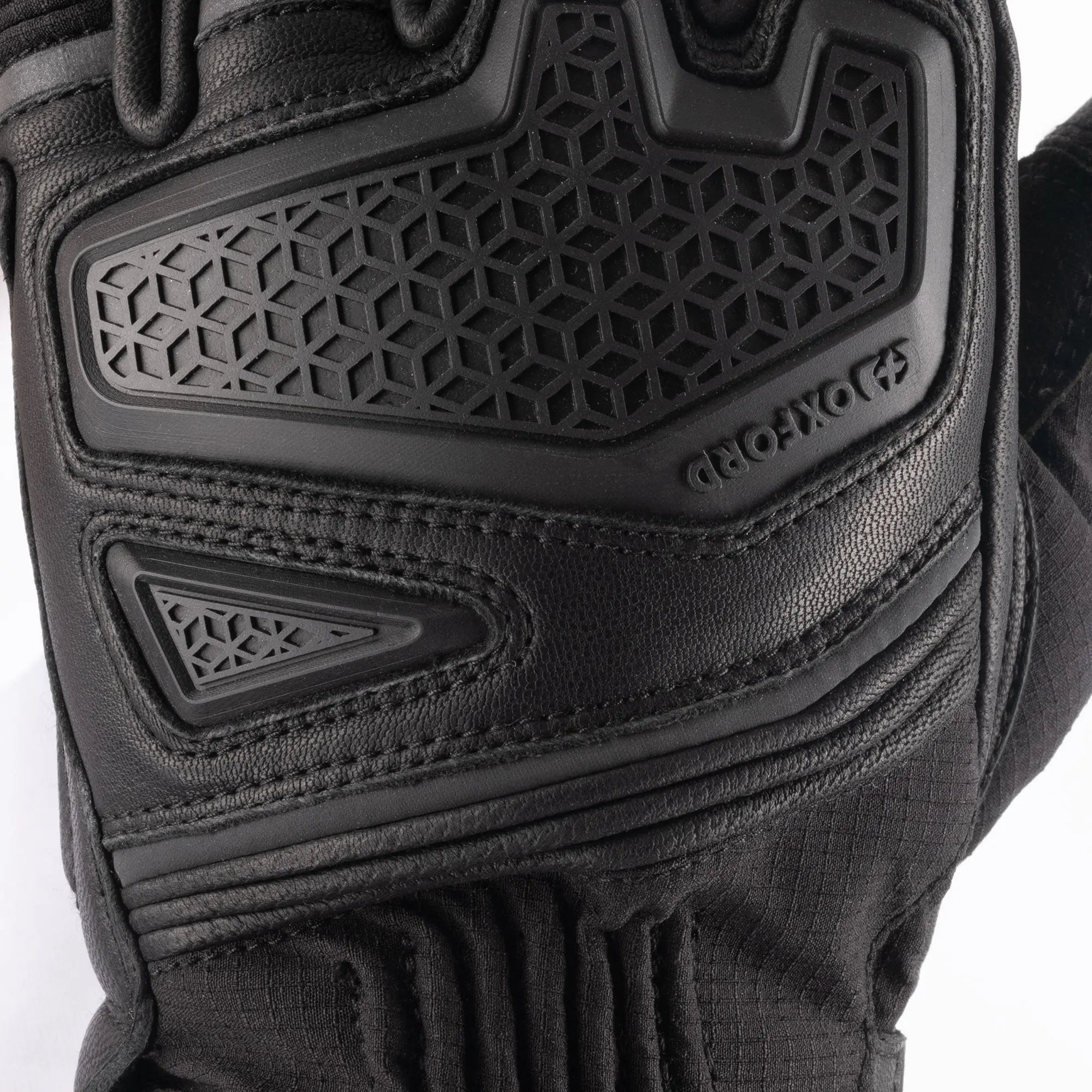 Oxford Vancouver 2.0 D2D Leather & Textile Gloves Black - FREE UK Shipping, FREE 365 Day Returns | Moto Central