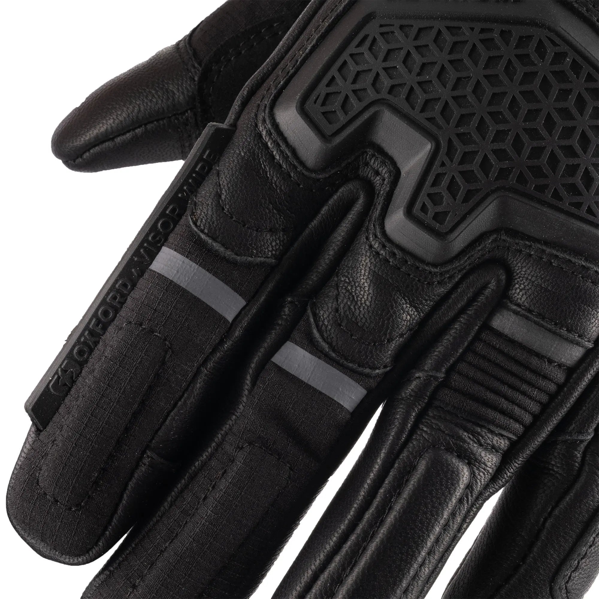 Oxford Vancouver 2.0 D2D Leather & Textile Gloves Black - FREE UK Shipping, FREE 365 Day Returns | Moto Central