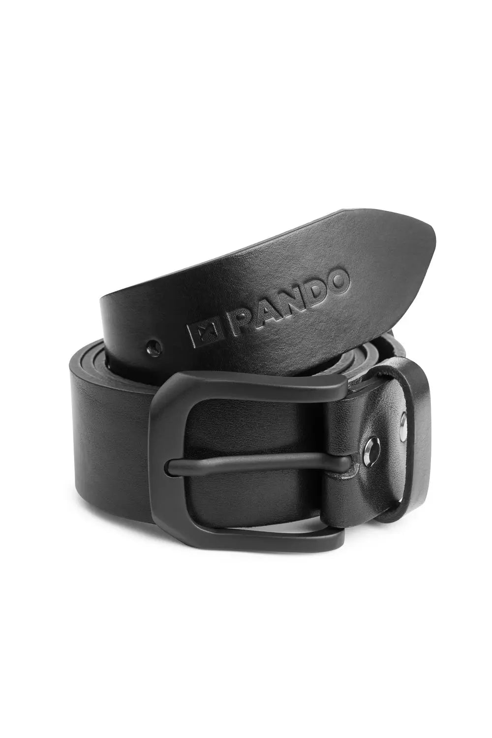 Pando Moto Himo 3 Full Grain Leather Belt Black FREE UK Delivery, FREE 365 Day Returns | Moto Central
