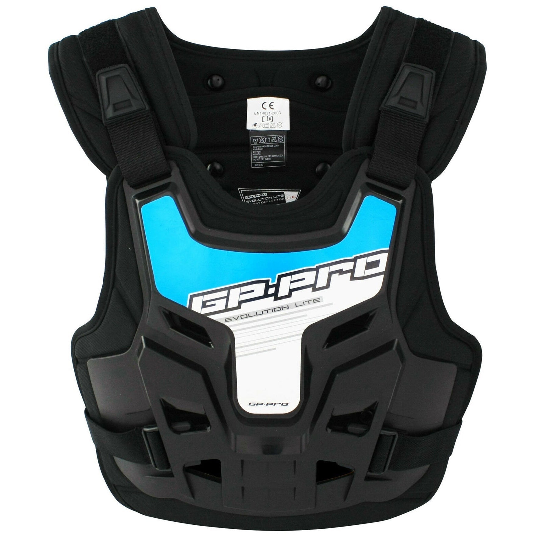 GP Pro Evolution Lite Body Armour Chest / Back Protector With Blue Sticker - primary product view